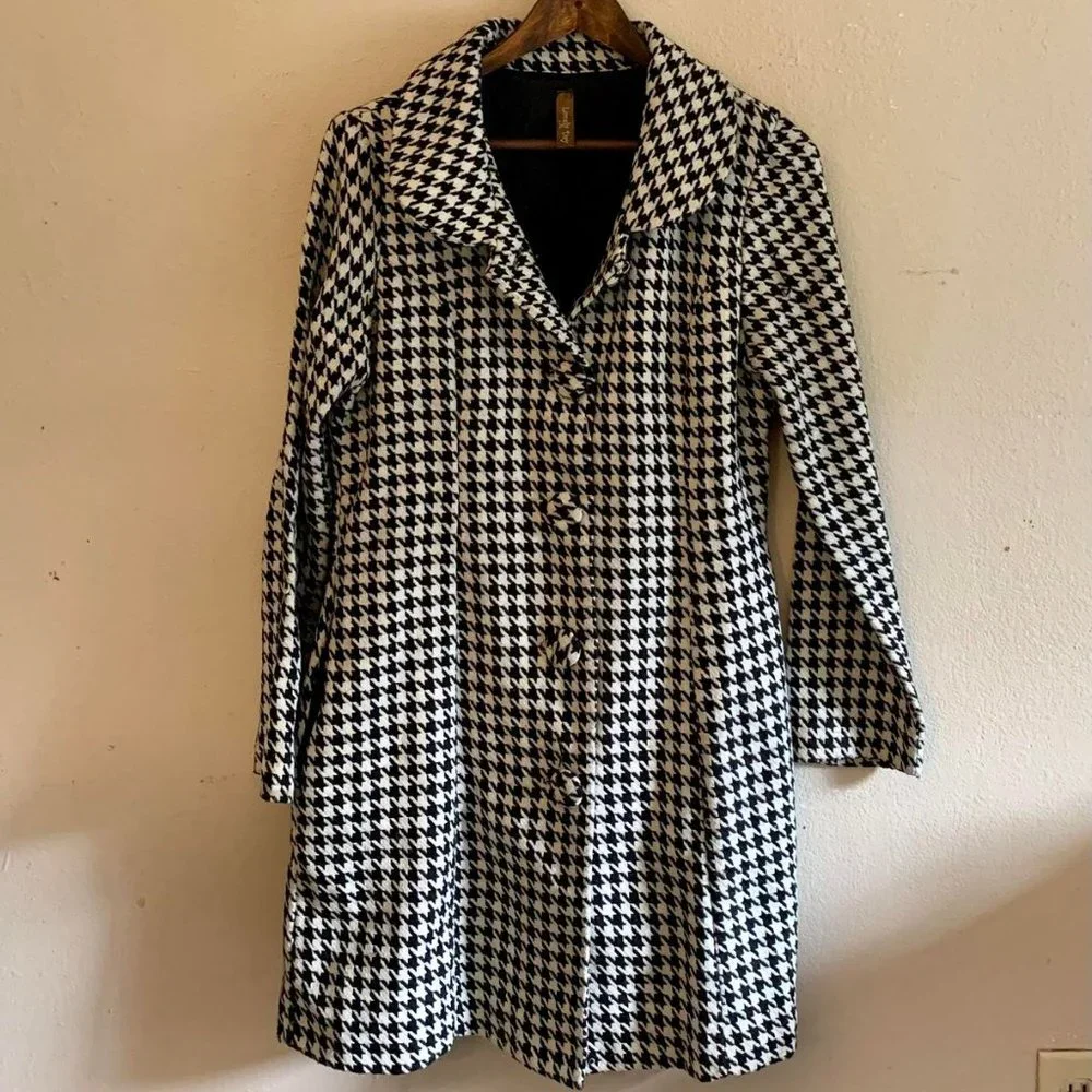 Vintage Houndstooth pattern coat - Picture 1 of 6